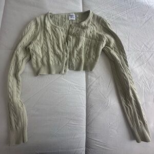 Princess Polly Green Cropped Cardigan